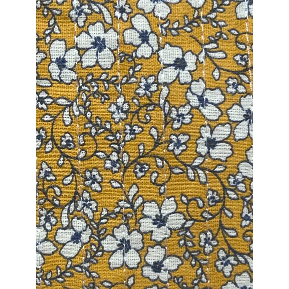 Matilda Jane Shay Quilted Tote Bag Yellow Floral Polka Dot Lined NWT